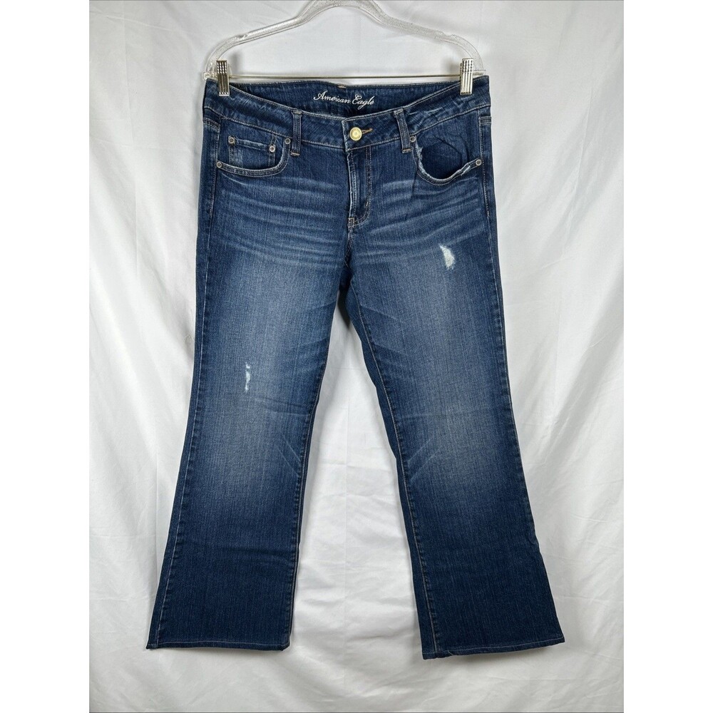 American Eagle Favorite Boyfriend Distressed Stretch Bootcut Jeans Size 12